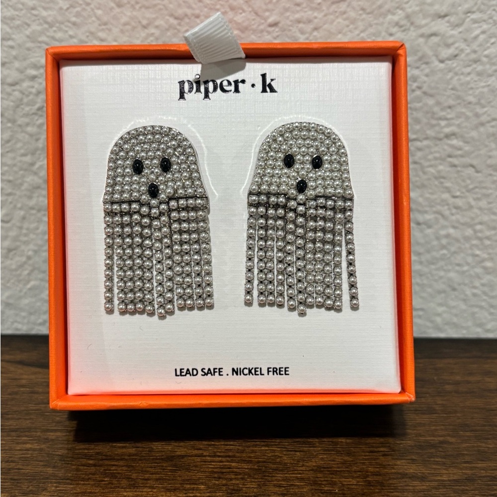 Piper K Silver Ghost Earrings